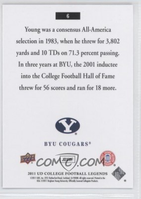 2011 Upper Deck College Football Legends - [Base] #6 - Steve Young 02.jpg